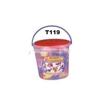 80pcs Wisdom PE blowing building block with bucket set