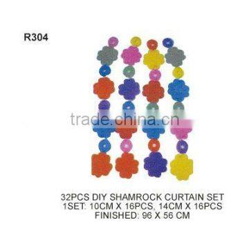 (R304) 32PCS DIY SHAMROCK CURTAIN SET