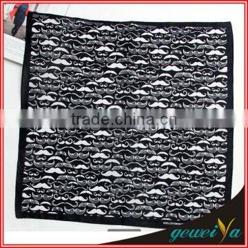 Fashion Beard Printing Cotton Personalized Handkerchief