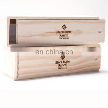 Wholesale luxury customized Single red Wine Box Cheap Wooden wine gift box