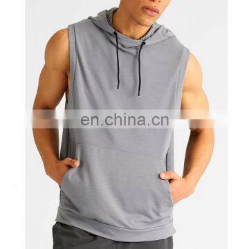 Mens athletic sleeveless cheap hoodies wholesale