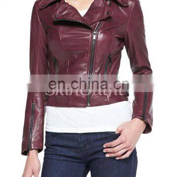 Jacket manufacturer latest fashion design black leatherjackets for women