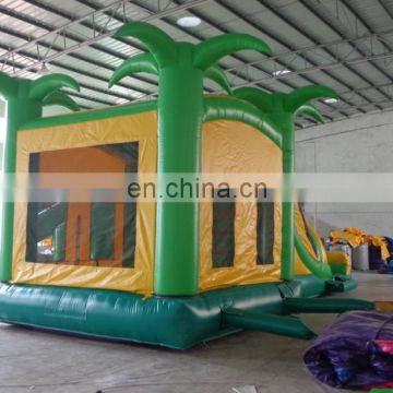 palm tree inflatable bouncy castle with water slide