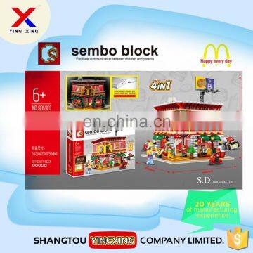 big house building block with led light SD6901 sembo block