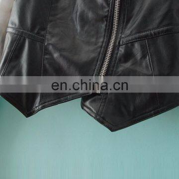 New arrival ladies leather motorcycle winter jacket women black fur winter coats with multicolor sequin