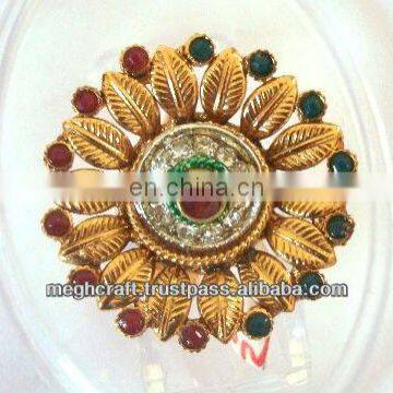 Indian party wear rings - kundan polki rings - antique finger rings - one gram gold rings - wholesale online rings