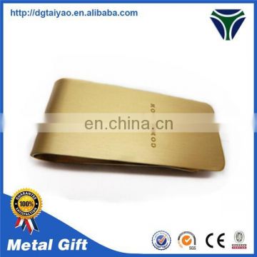 Hollow letter matte colar metal money clip