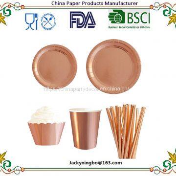 Amazon Ebay Popular 16ct Foil Gold Paper Beverage Napkins Disposable Party Tableware Ningbo PartyKing photo-5