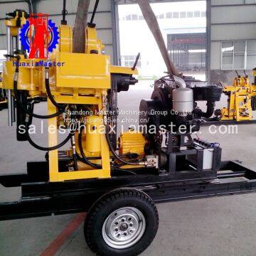In stock XYX-200 wheeled hydraulic core drilling rig 200 meters exploration drilling rig  for sale