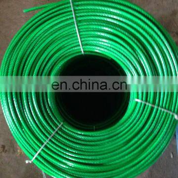 6mm plastic coated steel wire rope