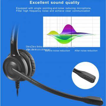 China Beien CS12 RJ telephone call center headset noise-cancelling headset customer service