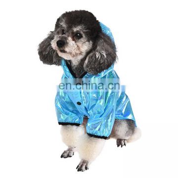 Best Sell Transparent Waterproof Pet Dog Raincoat Blue