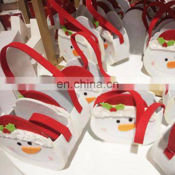 wholesale handmade ornament crafts artificial polyester felt Christmas bag