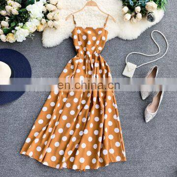 TWOTWINSTYLE Vintage Strapless Off Shoulder Backless DOT Dresses Female Fashion 2020 photo-2