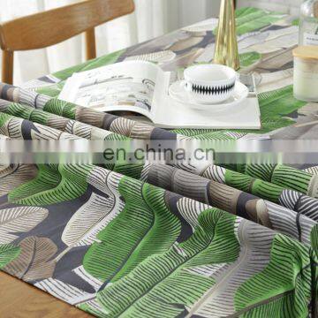 New Product Table Cloth Leaves Printed Hotel Table Cloth Rectangle Table Cloth photo-6