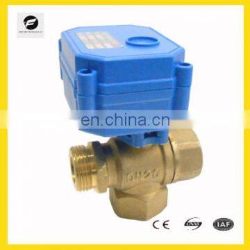 CR01 CR03 CR02 2wires 3wires Brass DN15 DN20 12v Three Way 3 Way Motorized Ball Valve photo-3