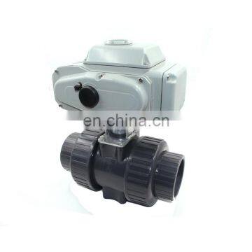 2way dn15 dn20 dn32 dn40 dn50  220V 12V 24V motorized  modulation pvc ball valve