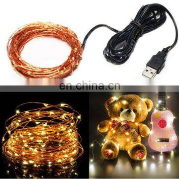 100 Led 33ft/10m Fairy String Light Waterproof Decorative Copper Wire Lights for Indoor Bedroom Festival Christma