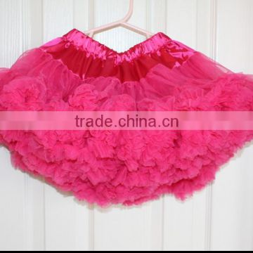 new 2014 red and white tutu fluffy chiffon tulle pettiskirts