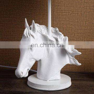 Nordic Modern Design Horse Statue Resin Base Custom Table Lamp for Home Decor photo-7
