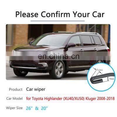 for Toyota Highlander XU40 XU50 Kluger 2008~2018 Car Wiper Blade Windscreen Windshield Wipers Car Accessories 2009 2010 2016 photo-2