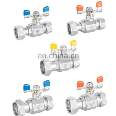 gaobao 1 box 20 pieces 3/8 inch Brass butterfly gas ball valve