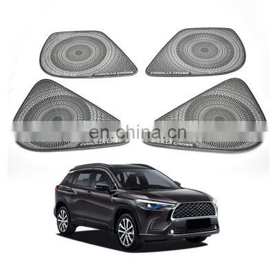 Car Interiors Audio Speaker Cover Mesh Subwoofer Grill Horn Guard Speaker Grille Cover Trim For Toyota Corolla Cross