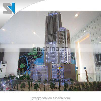 3d house model for real estate , ho scale model ,Commercial building model with led light