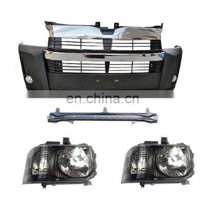 Auto Car Front Bumper Grille Wide Face lift Conversion Body Kit for Toyota Hiace 2016