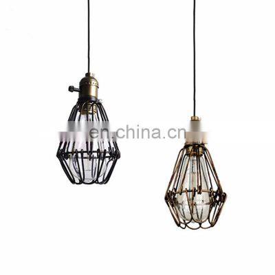 Industrial Vintage Simple Style Metal Pedant Light E27 Bird Cage Shade Lamps