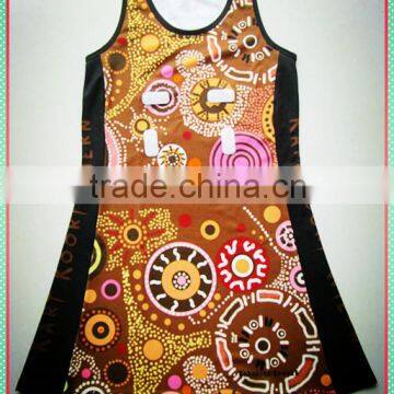 Sports garmentmade,custom digital sublimation printing netball dress