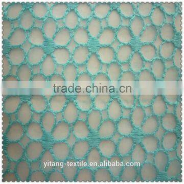 circle pattern embroidered fabric