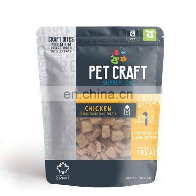 Custom printed laminated 4oz pet food plastic stand up pouch with window