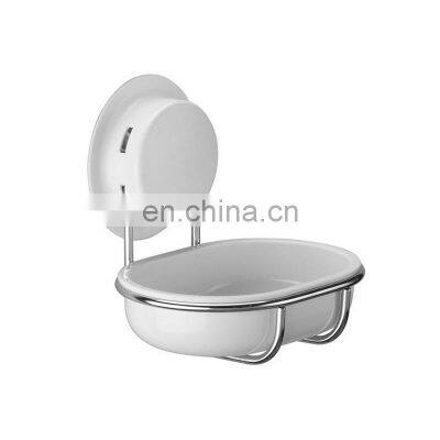 Easy Installation Suction no Drilling Plastic Wall-mounted Adhesive Bathroom Shelf photo-5