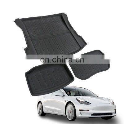 Car Waterproof Front Trunk Storage Mats 3D Durable Carpets Trunk Pad mats For Tesla Model 3