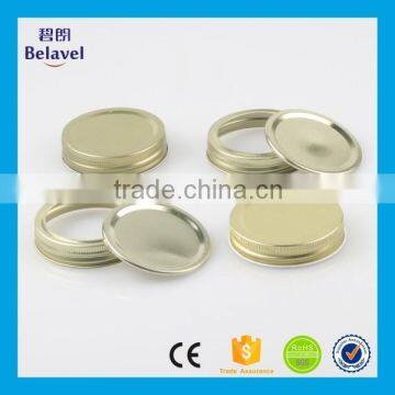 Supply cheap 70ml gold metal screw lid for glass jar