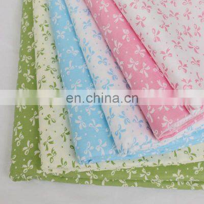 30/5000 Cotton Twill Printed Fabric, Six Color Small Bow Kindergarten Baby Bedding Pure Cotton Fabric photo-2