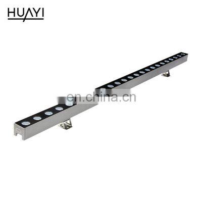 HUAYI High power Aluminum IP65 waterproof RGB Dimmable 18 24 36 48 Watt Outdoor decoration led Wall Washer Light