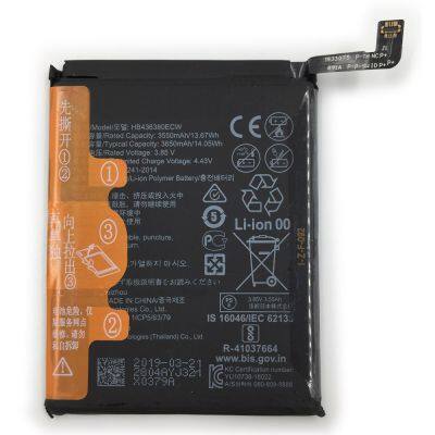 Smartphone Battery HB436380ECW For Huawei P30 Li-ion 3650mAh Replacement Batteries ELE-L09 ELE-L29 ELE-AL00 ELE-TL00