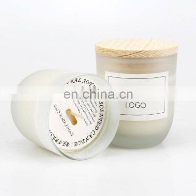 lidded handmade glass custom wholesale gifts scented fragrance soy candle