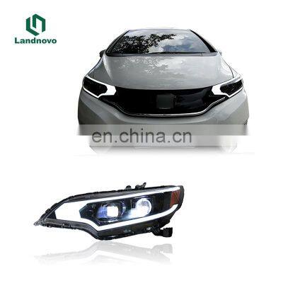 Landnovo Factory Direct High Quality Led Head Light for Honda Fit Jazz 2014-2019 Front Led Light Headlight Headlamp