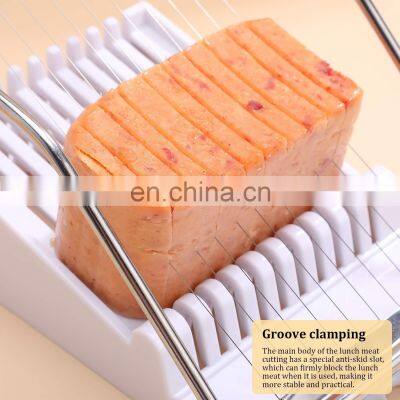 Luncheon Meat Slicer, Boiled Egg Fruit Soft Cheese Slicer Cutter, Stainless Steel Wires, Cuts 10 Slices photo-5