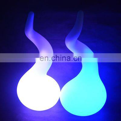 decorative plastic stars  /IP 65 Waterproof PE material RGB 16 color chargeable led water-drop other holiday lighting floor lamp