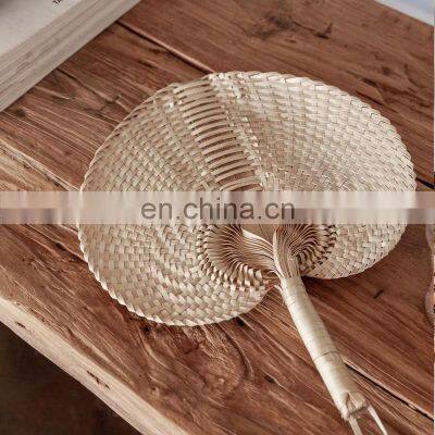 Hot Sale Custom Color Rustic Palm Leaf Hand Fan Wall Art Woven Bamboo Wall Hanging Decor Cheap Wholesale