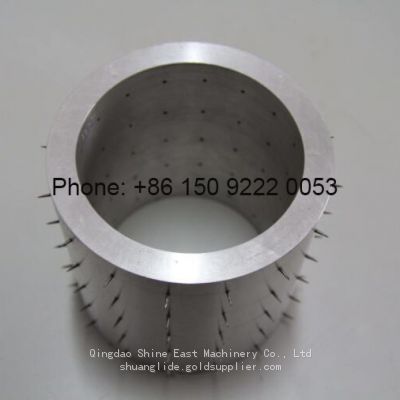 Brass Steel aluminium Needle Roller / Perforating Pin cylinder / Pinned sleeve /Needle punching segments for plastic film nonwoven fabric