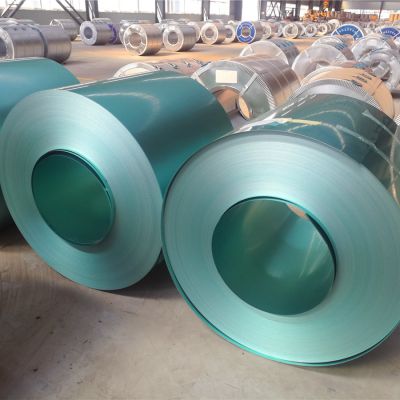 Various sizes and colors of steel coils