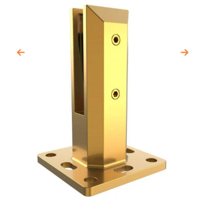 Square Glass Panel Grip For Flat Surface 14 To 38 1 304-Grade Polished Stainless Steel,Glass Clamp photo-3