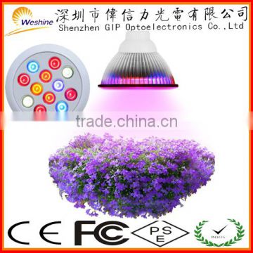 E27 12W Hydroponic LED Grow Light Plant Grow Lights E27 Growing Lamp For Garden Greenhouse 3 Bands AC 110V/220V,