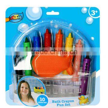 8ct bath crayons with fish sponge ARTOYS A0070