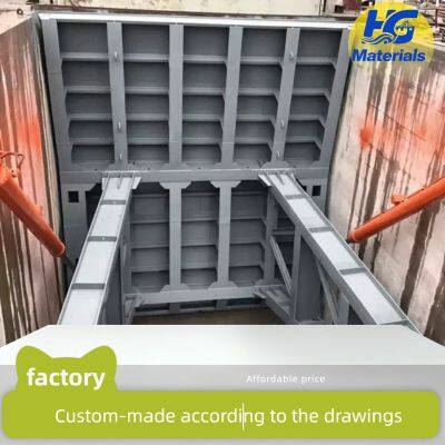 Large arched V-shaped sluice gate, water-stop gate, sewage treatment plant hydraulic navigation gate, double-leaf river sluice gate